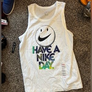 Nike Cream Tee with Logo